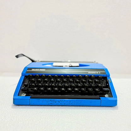 Silver Reed Silverette Deep Blue Portable Typewriter