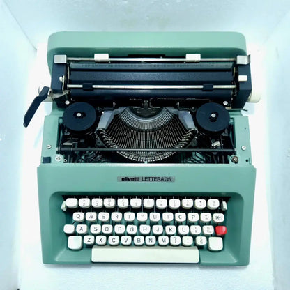 Olivetti Lettera 35 British Green Typewriter