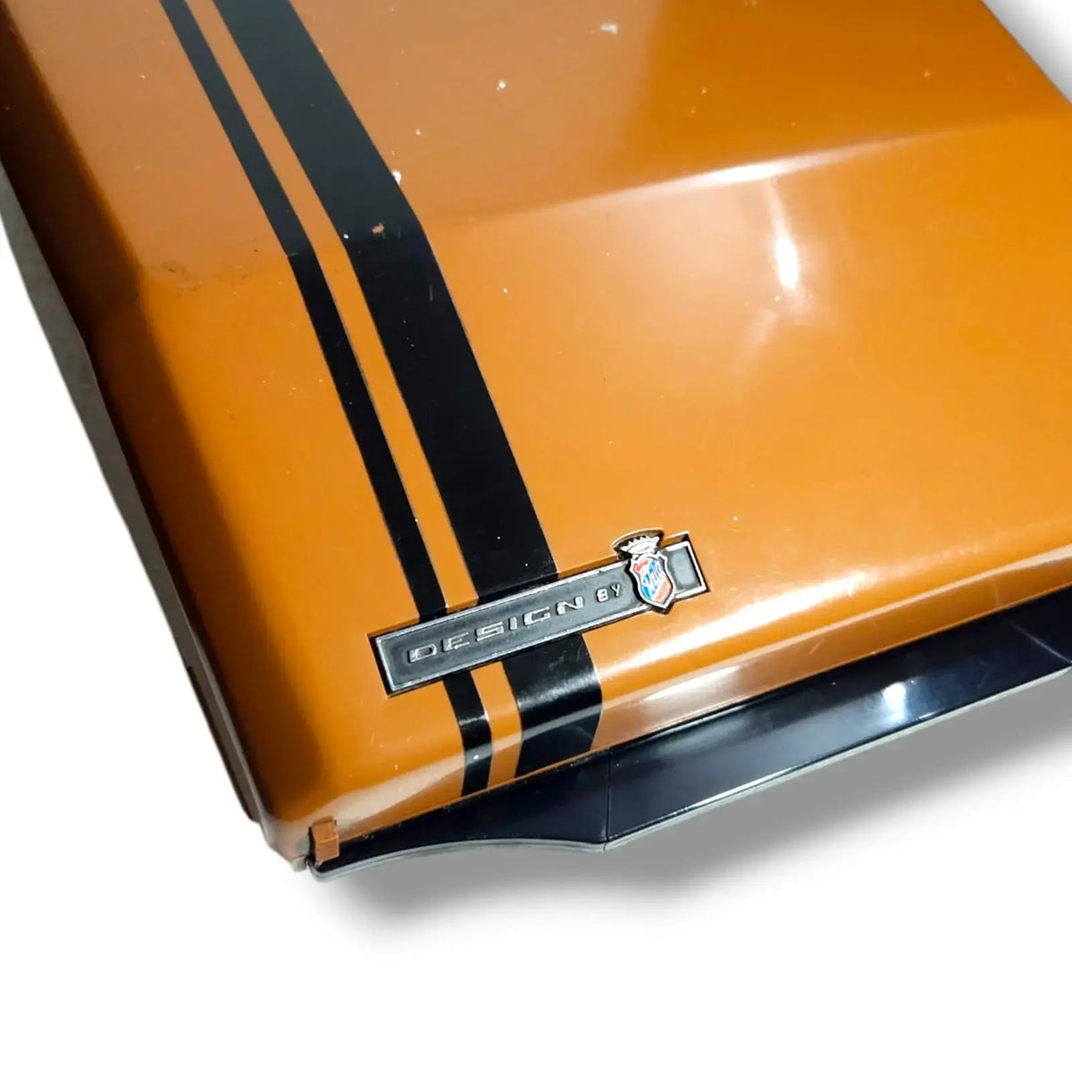 Orange Smith Corona Super G manual English typewriter open case view by typewriter seller India