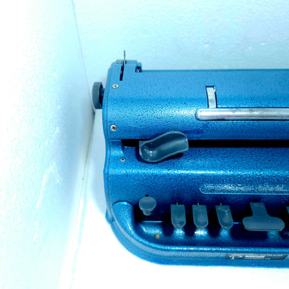 Blue Perkins Braille Manual Typewriter
