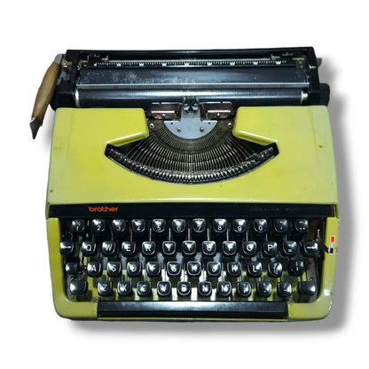 Brother Deluxe 220 Olive Typewriter