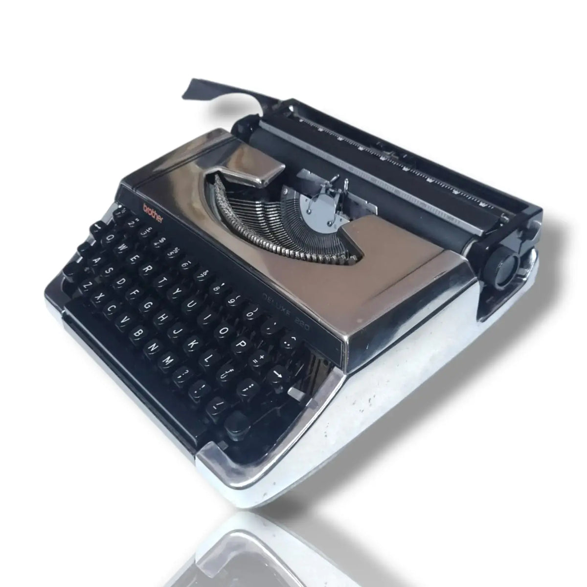 Brother 220 Deluxe Chrome Portable Typewriter