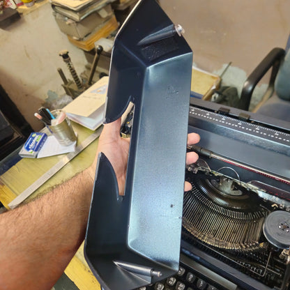 Removed cover of Godrej Prima Typing machine showing restoration work by expert Typewriter Seller