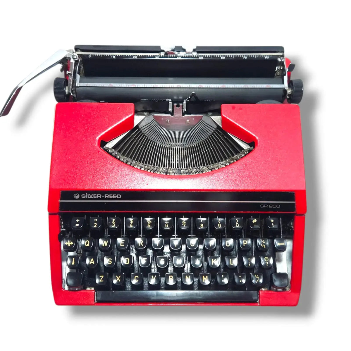 Silver Reed Cherry Red Typewriter