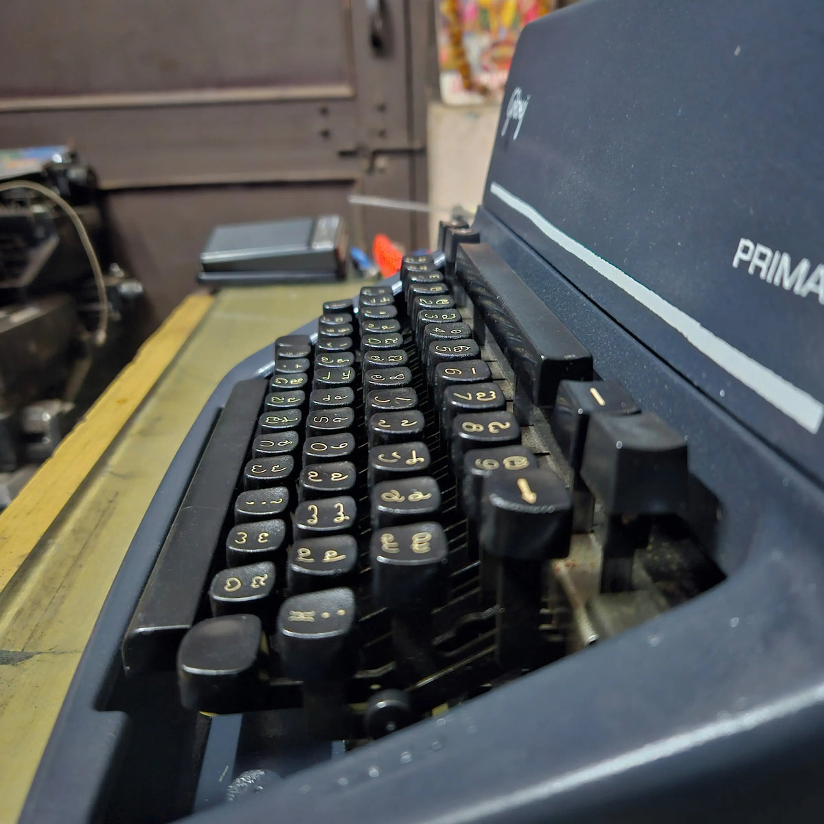 Premium restored Godrej Prima Telugu typewriter keys macro mechanical typing machine