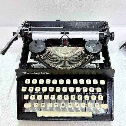 Remington Monarch Typewriter Obsidian Black