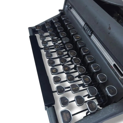Close-up Royal portable typewriter keyboard – manual English typing machine by typewriter shop India