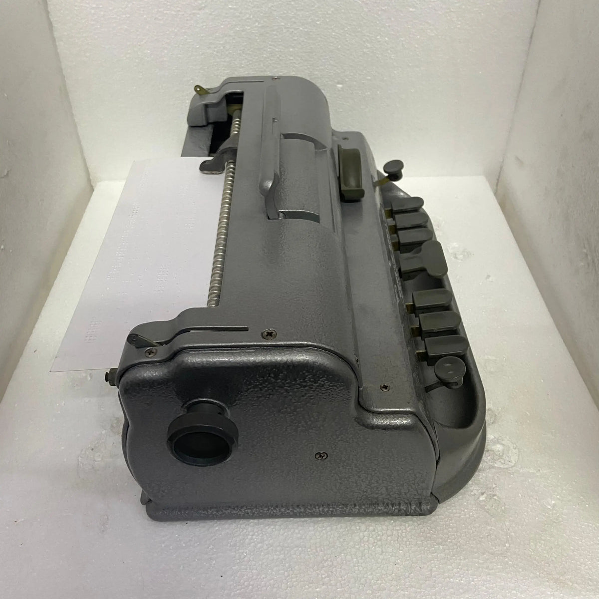 Grey Perkins Braille Typewriter