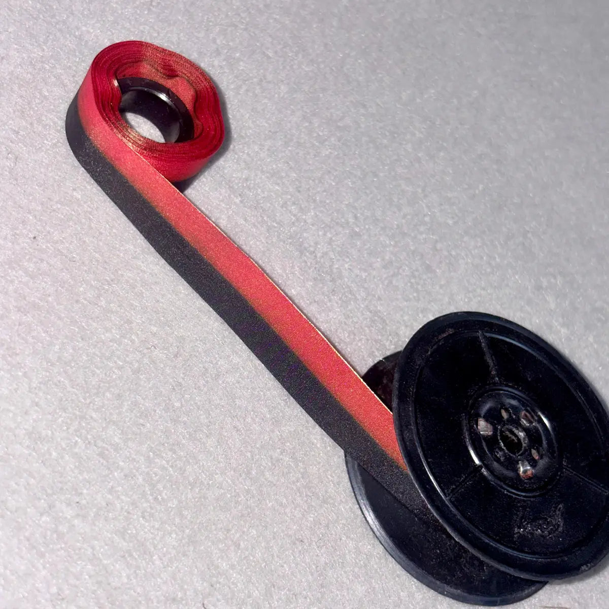 Silk Red & Black Typewriter Ribbon with Universal Spools – 8 Mtrs