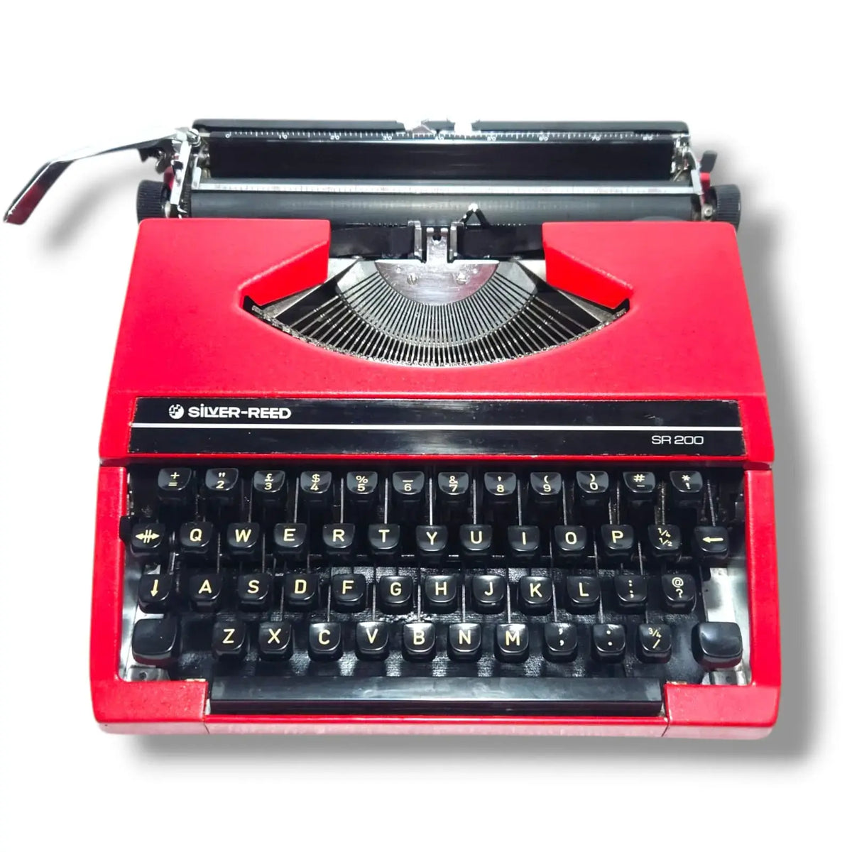 Silver Reed Cherry Red Typewriter