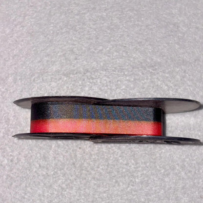 Silk Red & Black Typewriter Ribbon with Universal Spools – 8 Mtrs