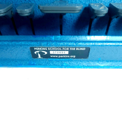 Blue Perkins Braille Manual Typewriter
