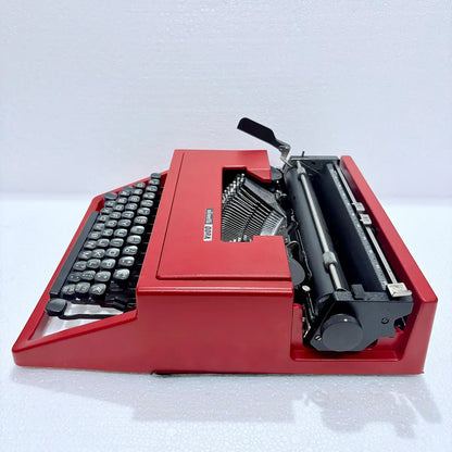 Manual typewriter India, Olivetti Dora Carmine red vintage Italian writing machine, RR Typewriter Mart online
