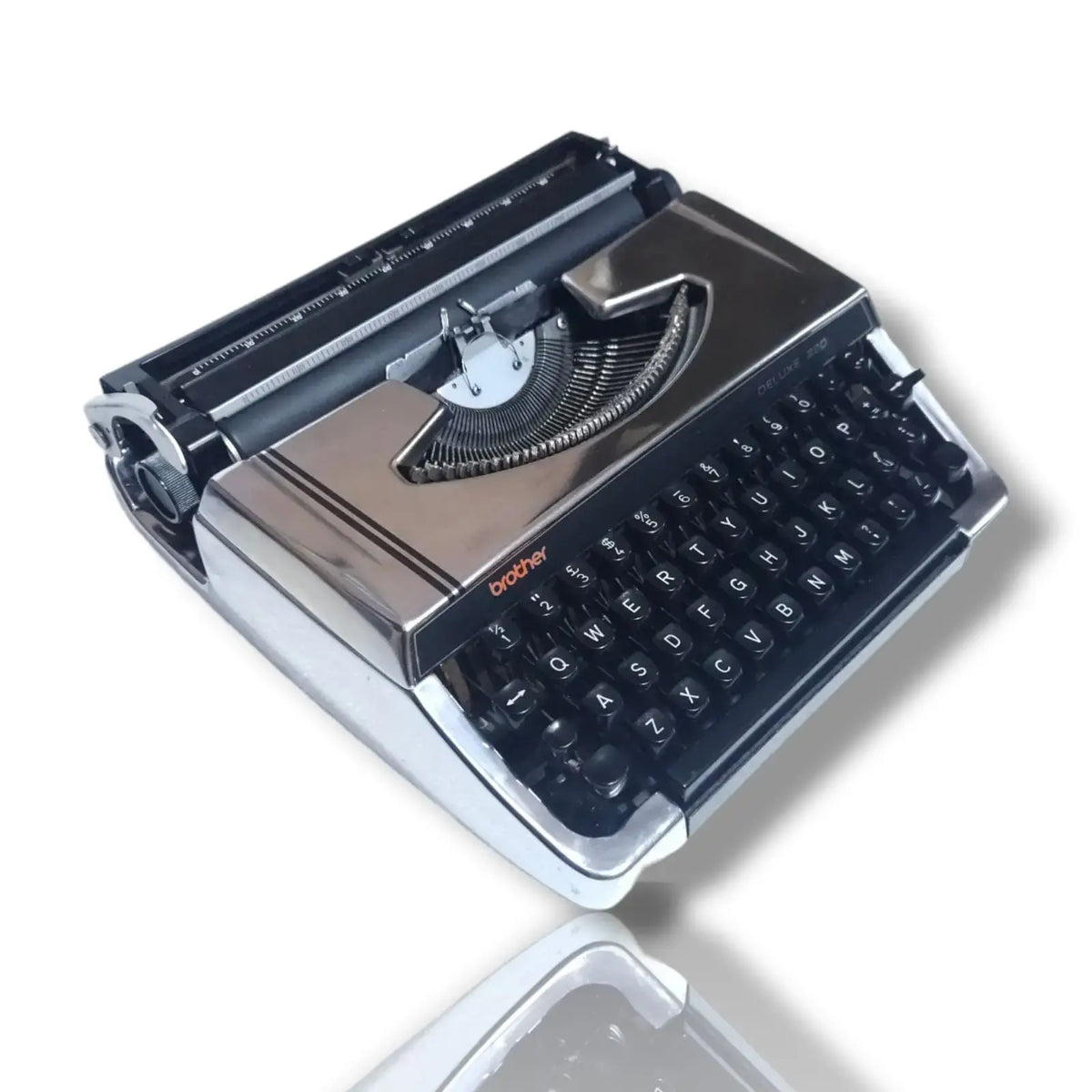 Brother 220 Deluxe Chrome Portable Typewriter