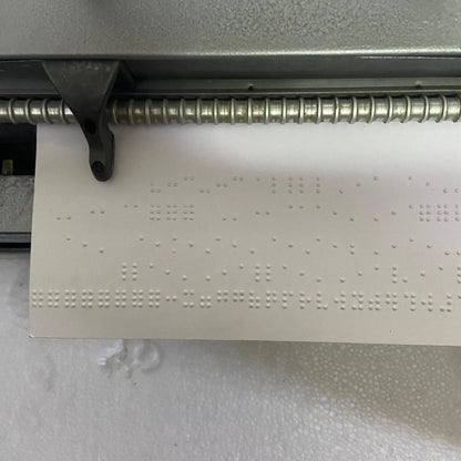 Grey Perkins Braille Typewriter
