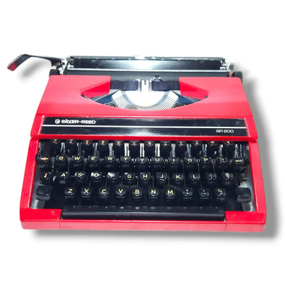 Silver Reed Cherry Red Typewriter
