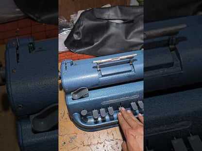 Blue Perkins Braille Manual Typewriter